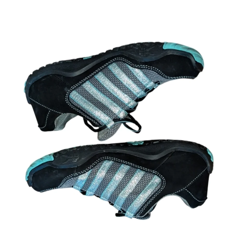 KURU Chicane Women's Trail Hiking Shoes black and aqua glitter lace up size 6.5 - Picture 4 of 8
